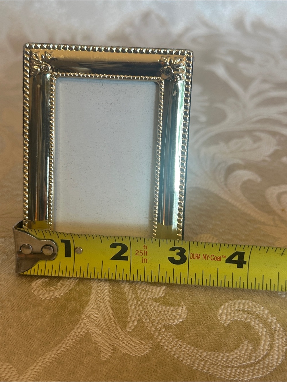Small Gold Beaded Photo Frame by - Picture 2 of 4